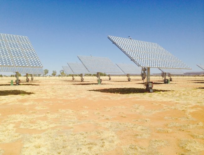 Ein Solarpark in Afrika